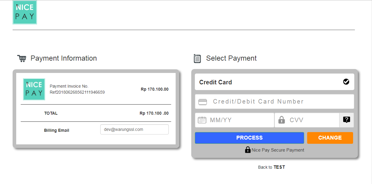 Pembayaran SSL dengan Kartu Kredit